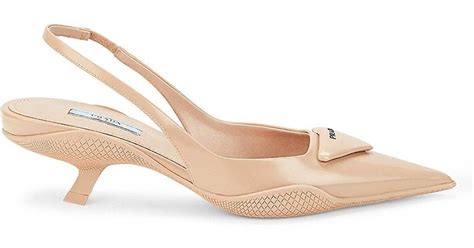 prada pink crystal heels|prada slingback kitten heel pumps.